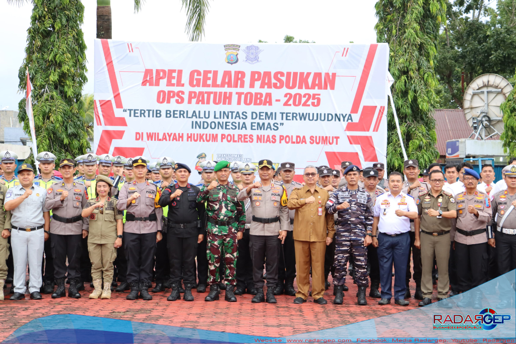 Polres Nias Laksanakan Apel Gelar Pasukan Ops Patuh Toba 2025